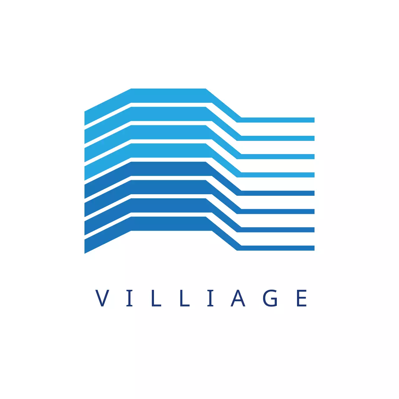 Blue Modern Real Estate Logo