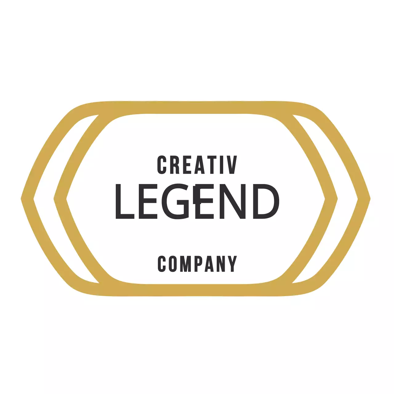 Gold Geometric Business Card Logo