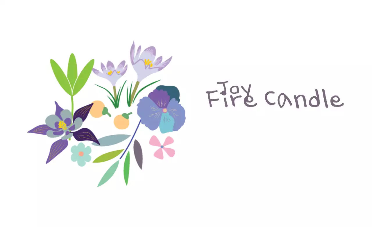 Banner de convite com vela floral roxa