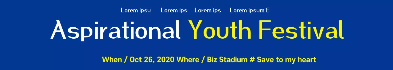 Banner de anúncio do Blue Modern Festival