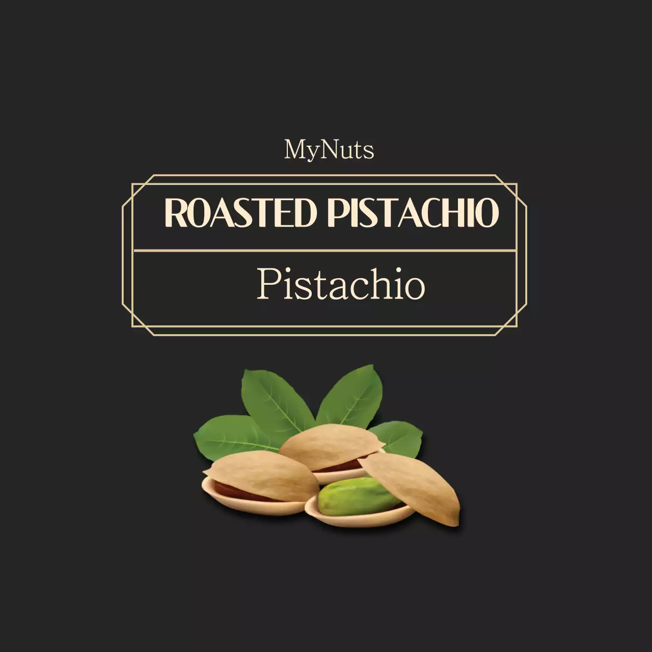Black Neat Frame Pistachio Nuts