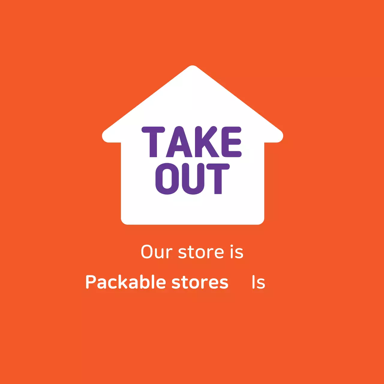 Label kemasan toko bergambar oranye ungu