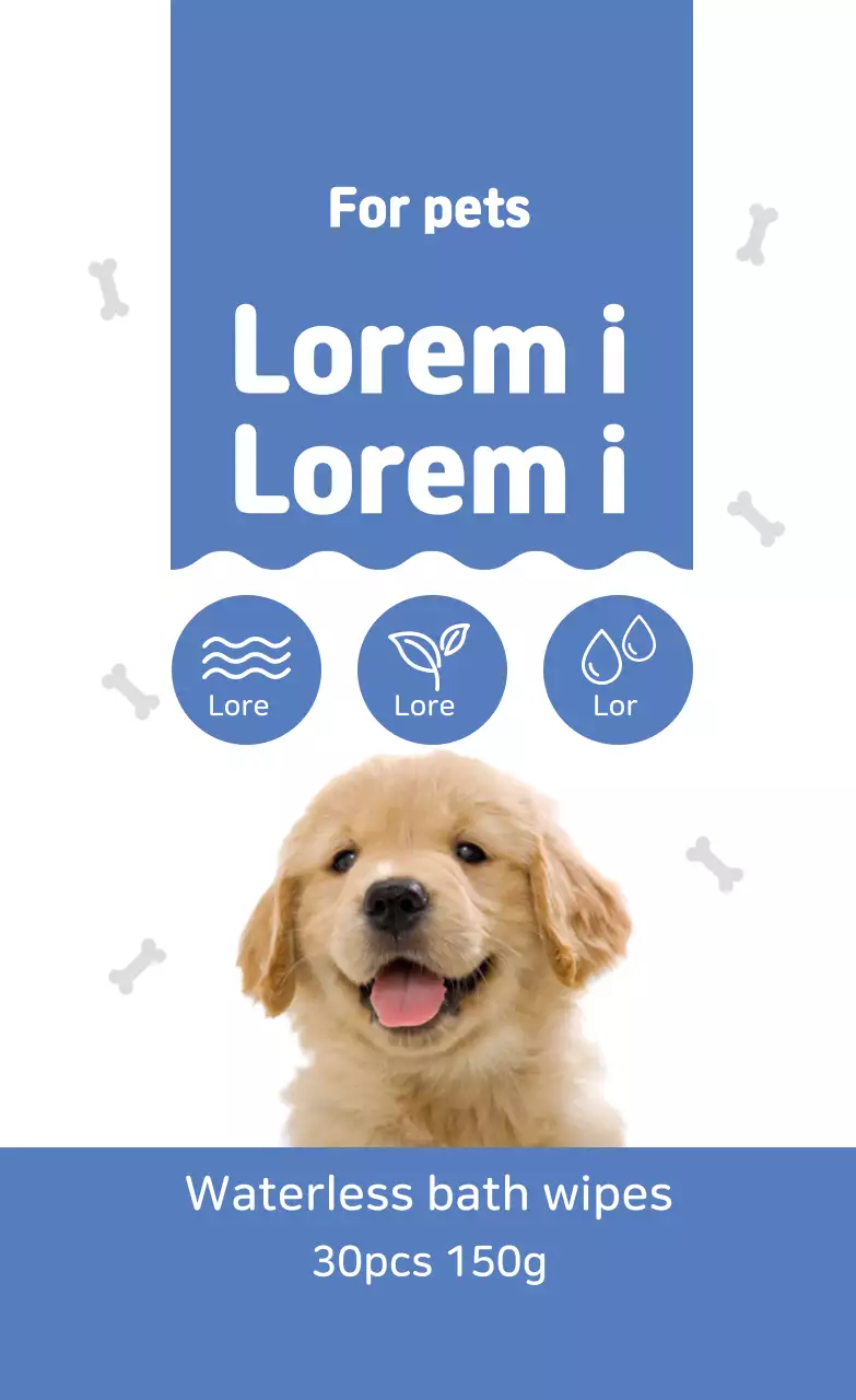 Nhãn khăn giấy tắm dễ thương màu xanh