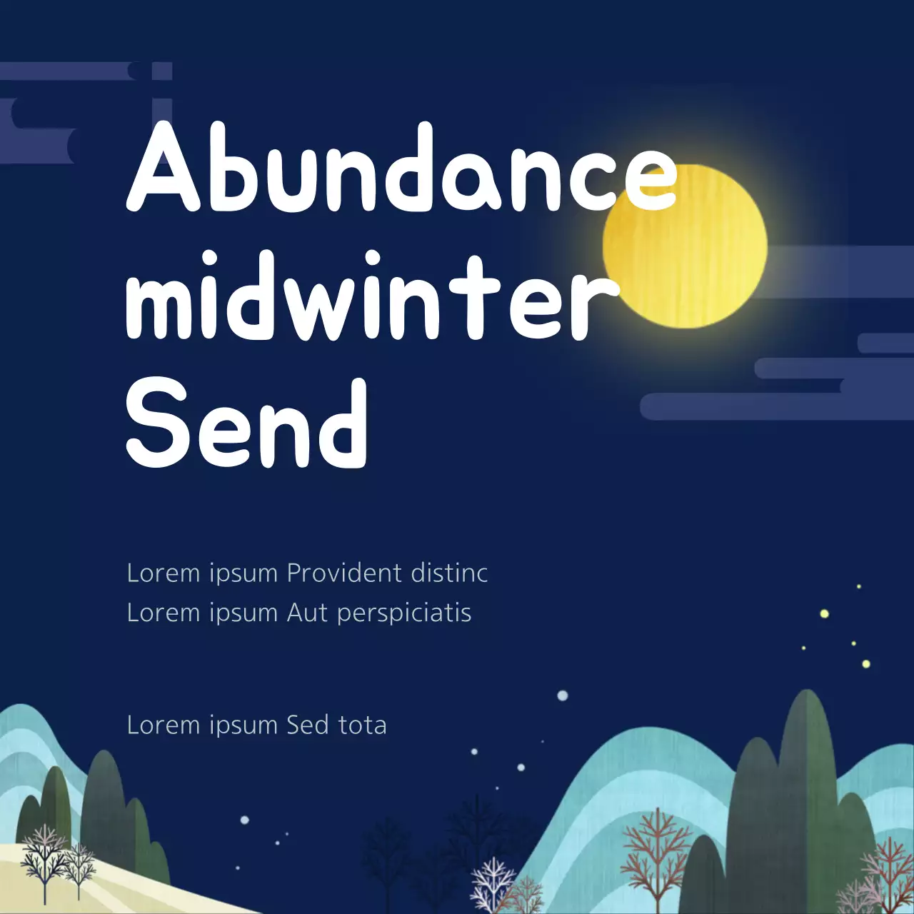 Banner de anúncio de inverno moderno da Marinha