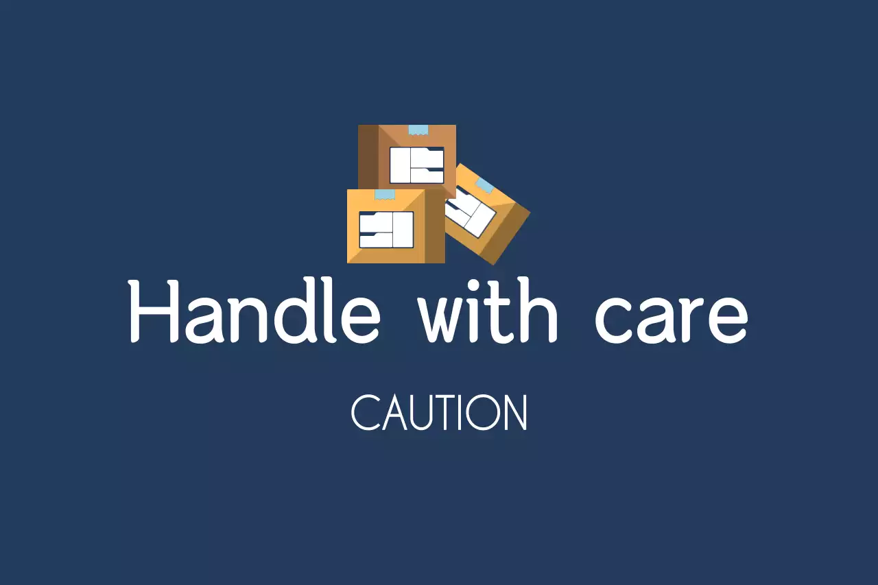 Navy Simple Caution Notice Banner