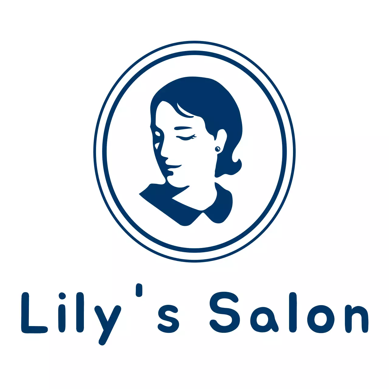 Logotipo do anúncio do Blue Classic Salon