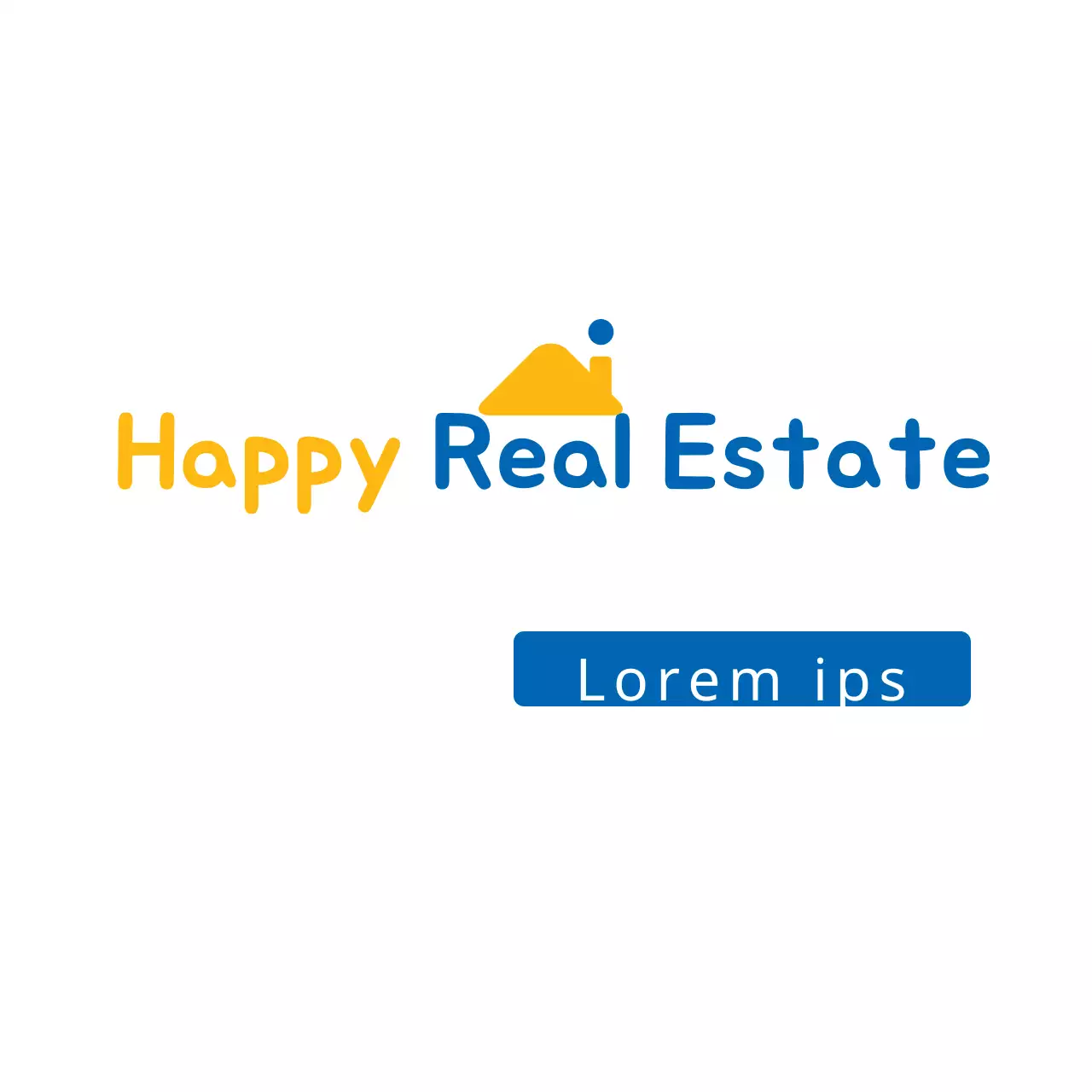 Yellow Modern Real Estate Advertisement Logo