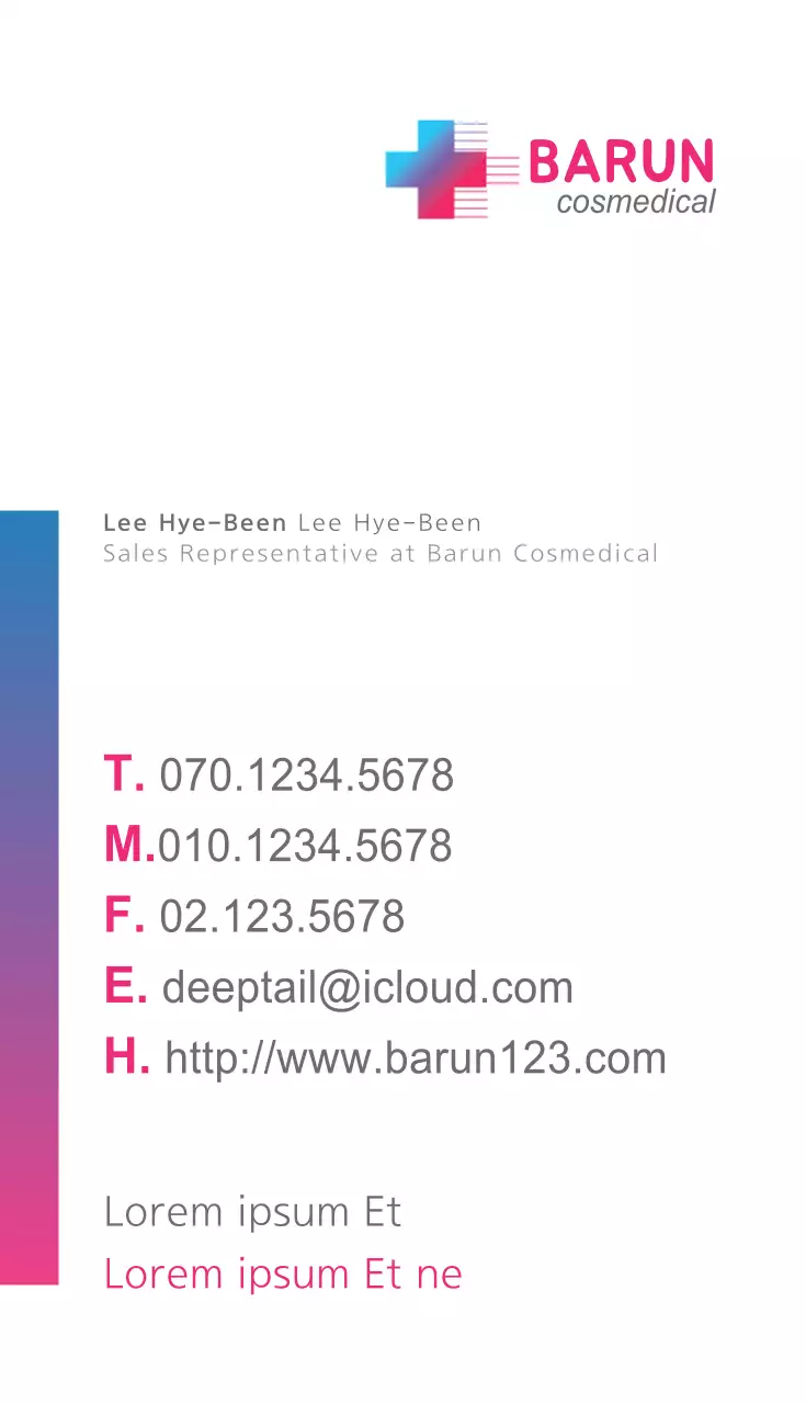 Cartão de visita Pink Modern Cosmetics