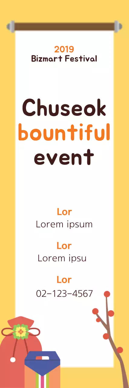 Faixa promocional do festival tradicional laranja