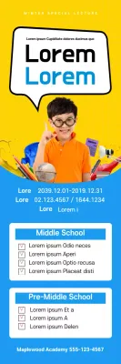 Faixa de promoção da educação moderna amarela