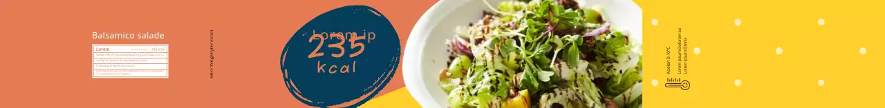 Oranje geel foto sla informatie etiket