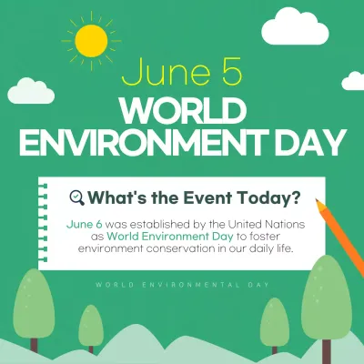 Green Modern Environment Announcement Social Media Post