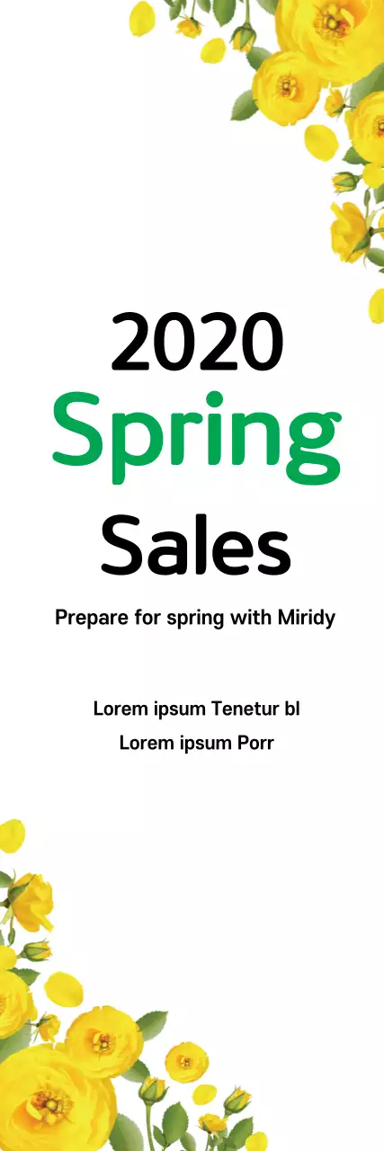 Banner de promoção de primavera com flores brancas