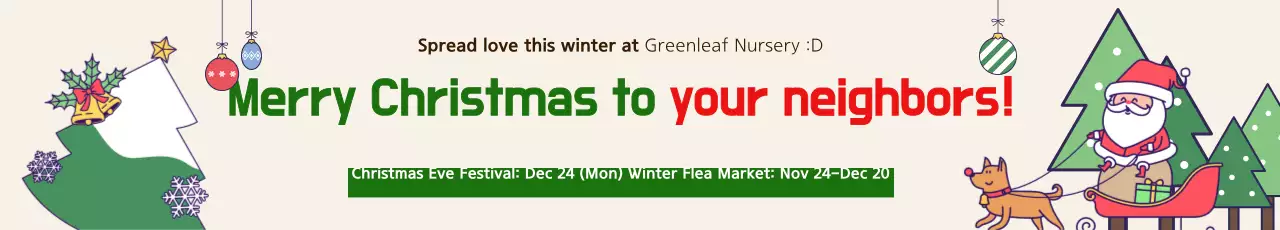 Banner de anúncio de Natal tradicional verde