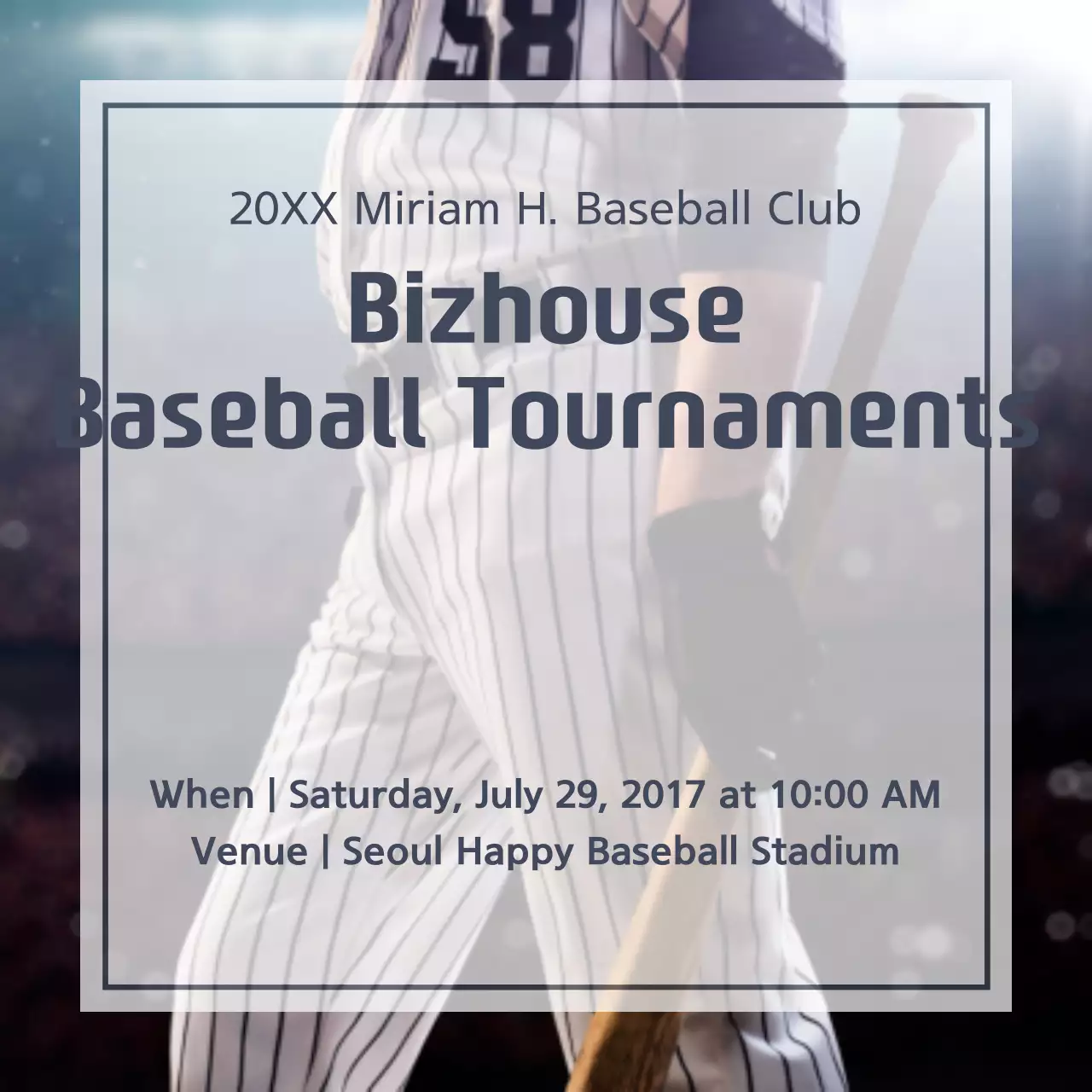 White Classic Baseball Event Banner