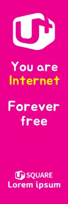 Banner de promoção de internet moderno rosa