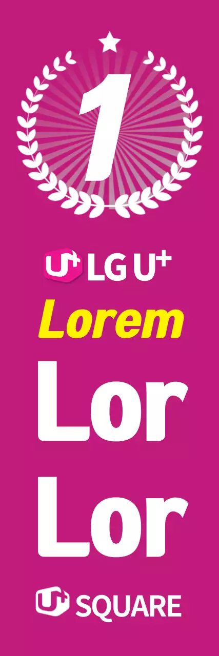 Banner de anúncio promocional em negrito rosa