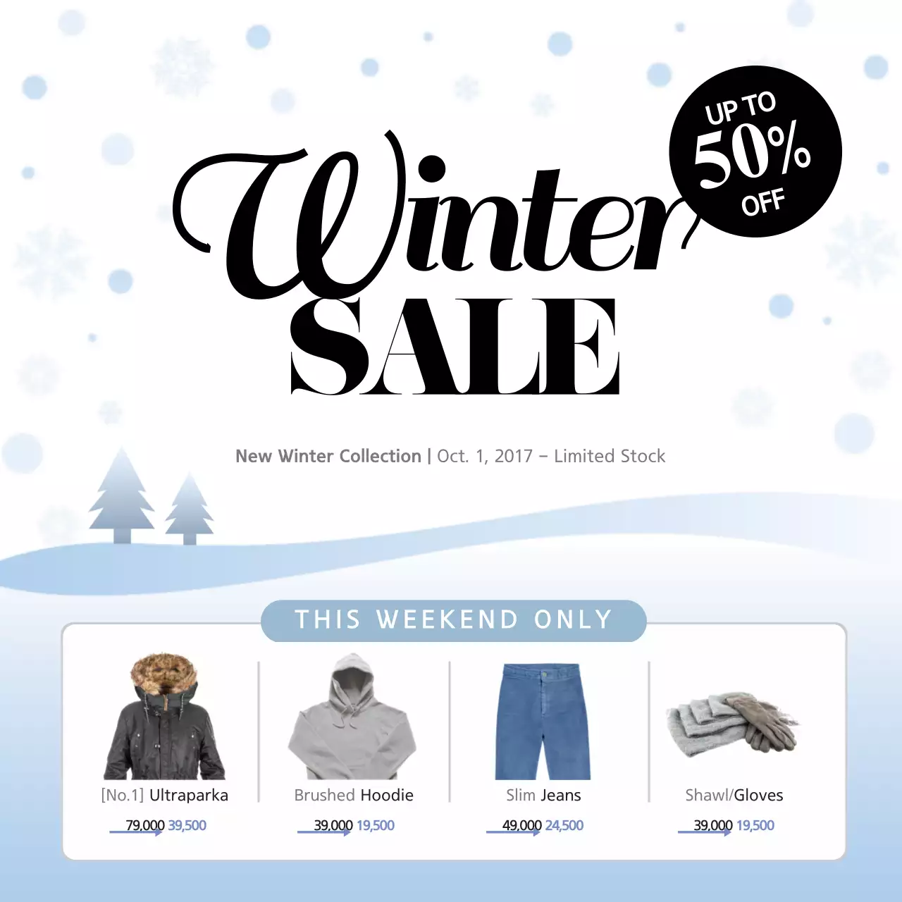White Modern Winter Promotion Banner