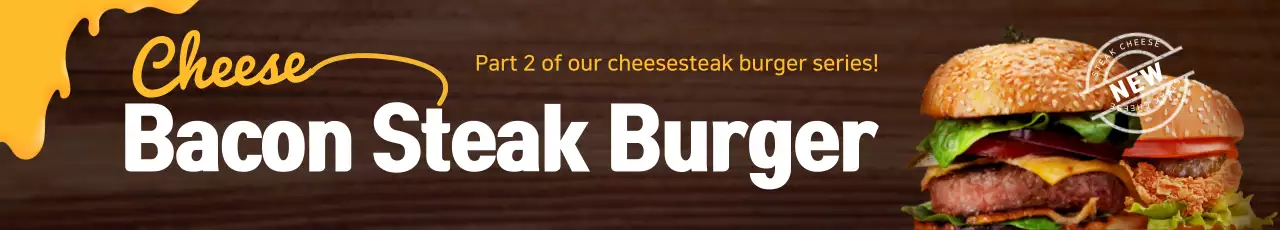 Banner promocional de hambúrguer rústico marrom