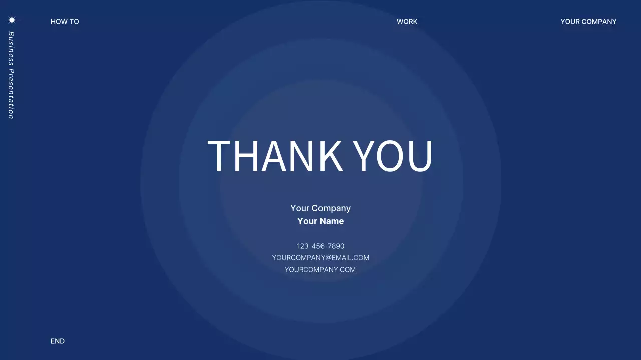 Navy blue modern business PT proposal