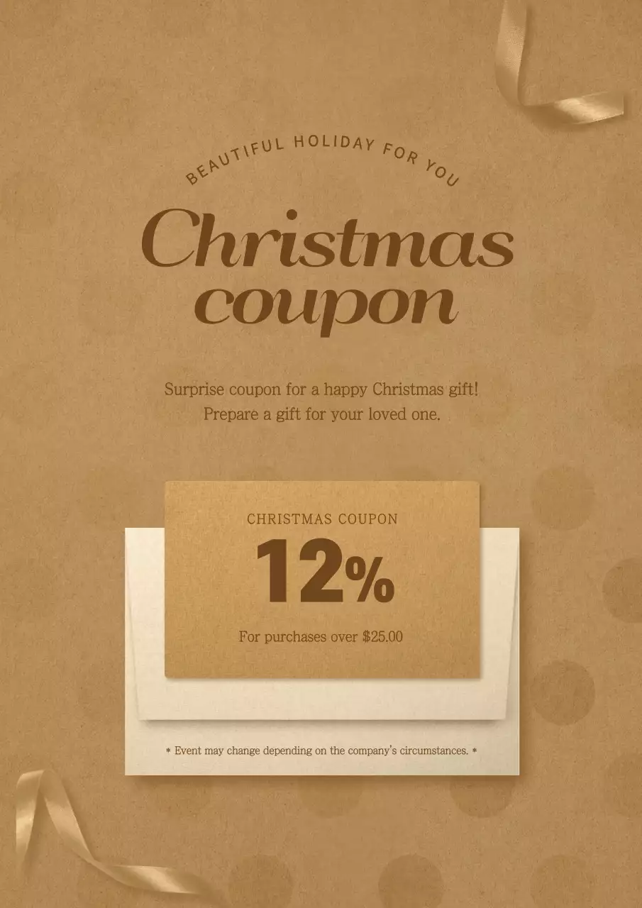 Brown Elegant Christmas Promotion Poster