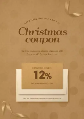 Brown Elegant Christmas Promotion Poster