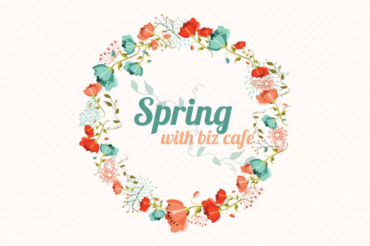Coral Floral Spring Invitation Banner