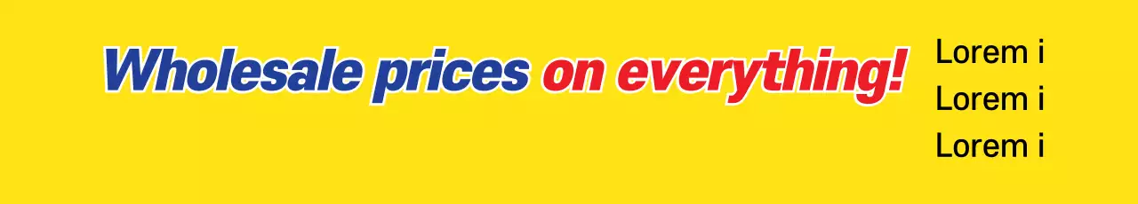 Banner amarelo de promoção de venda em negrito