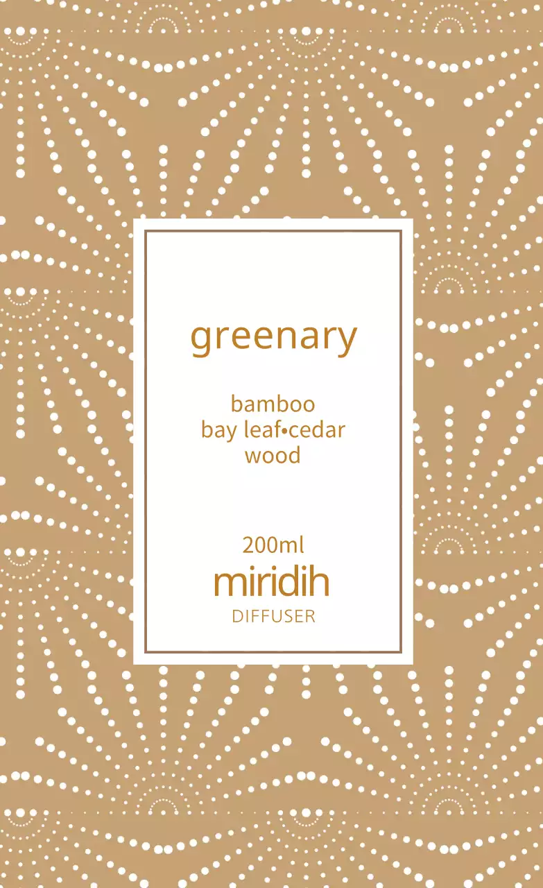 Nhãn khuếch tán hoa văn trang trí màu be