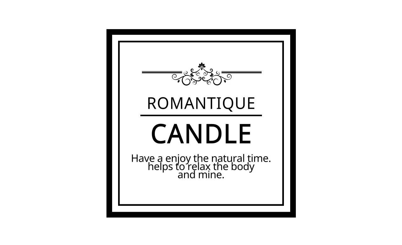 Spanduk Label Lilin Elegan Hitam