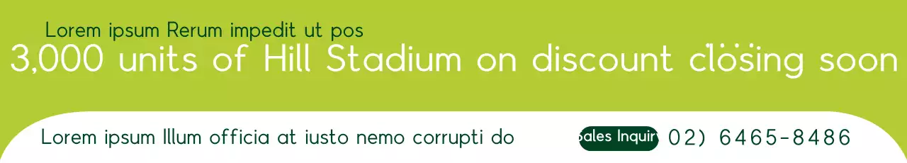 Banner de promoção de venda mínima verde