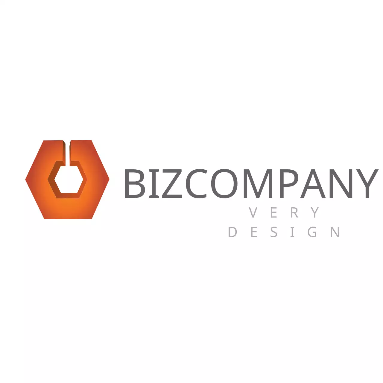 Orange Minimal Business Card Logo