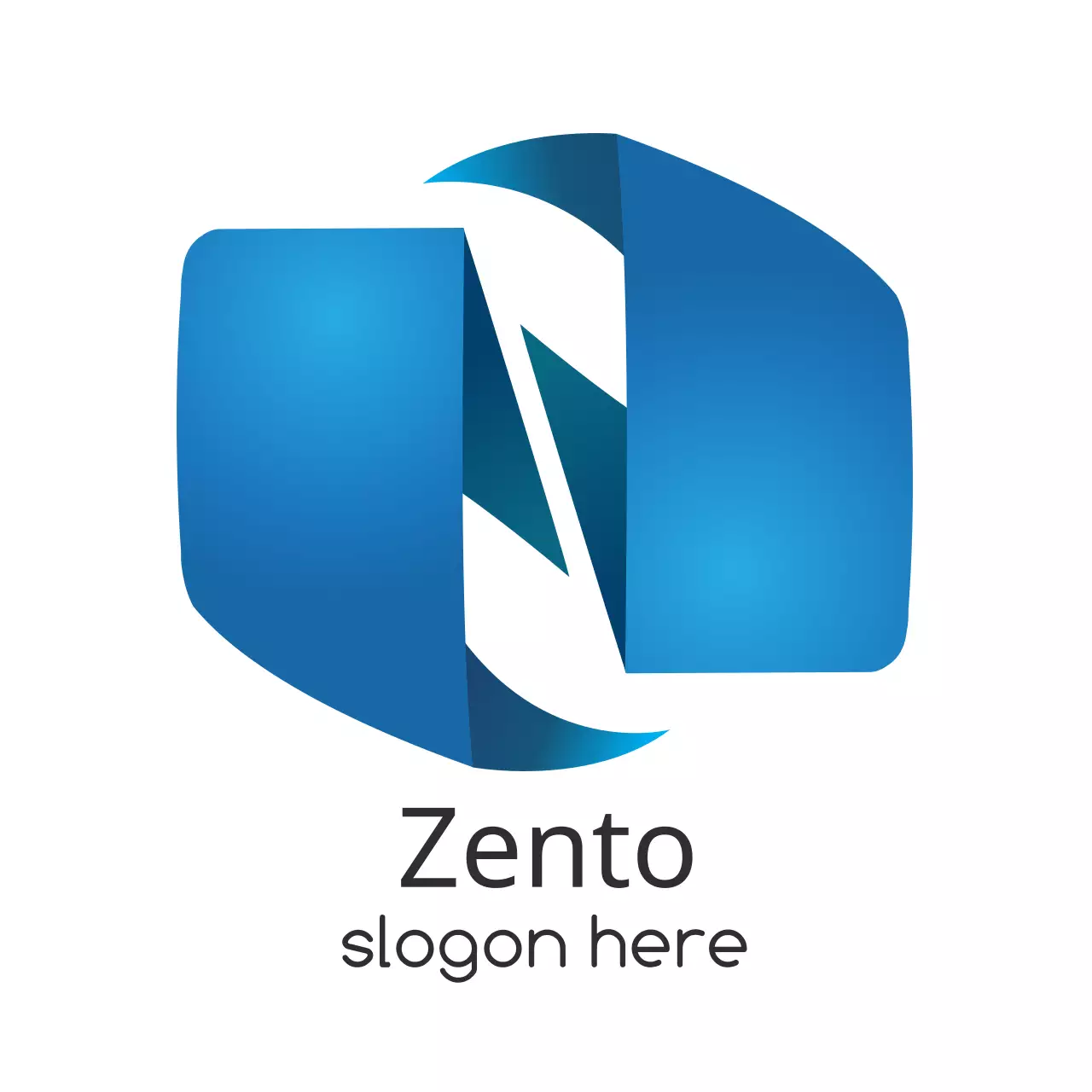 Blue Geometric Business Logo