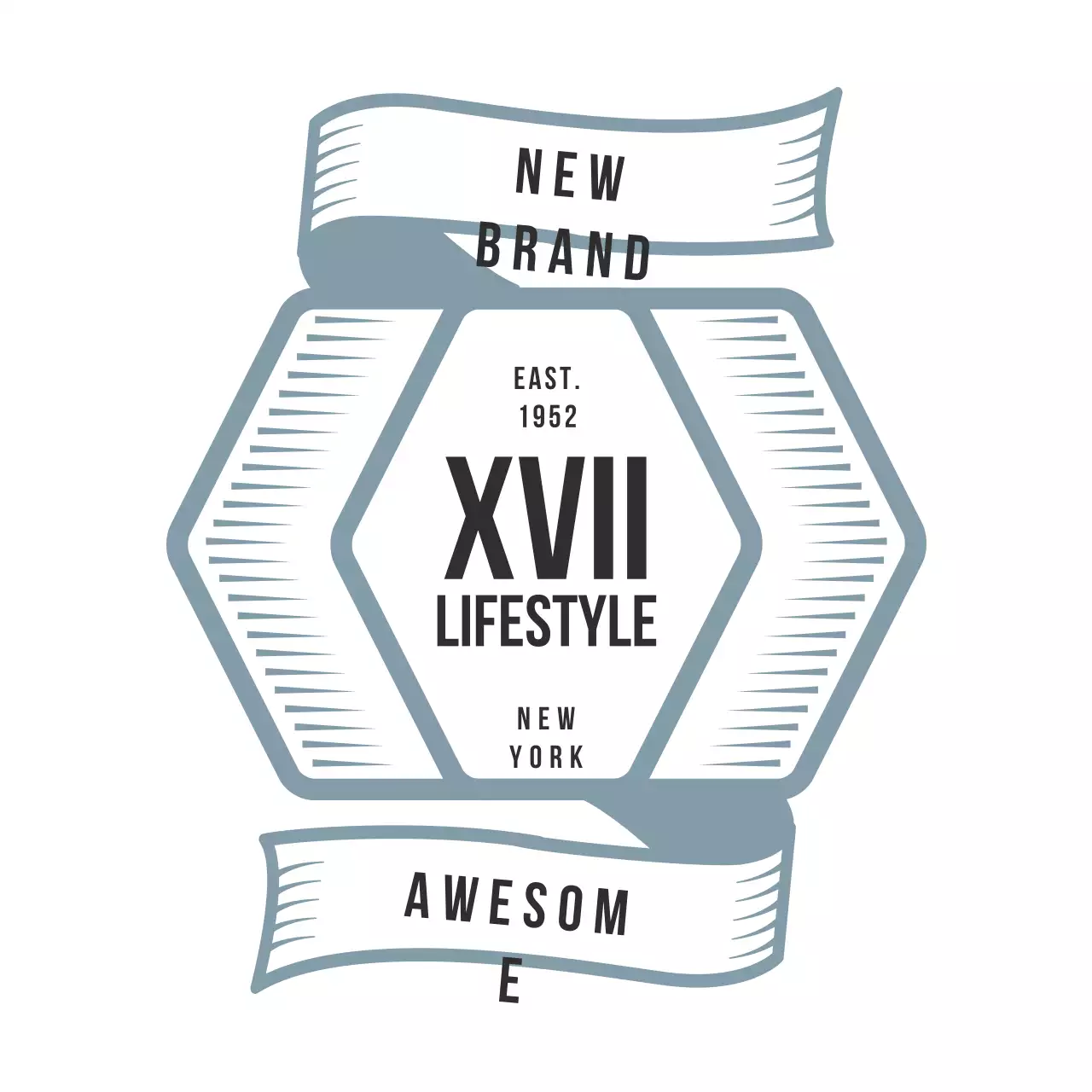 Grey Vintage Lifestyle Promotion Logo