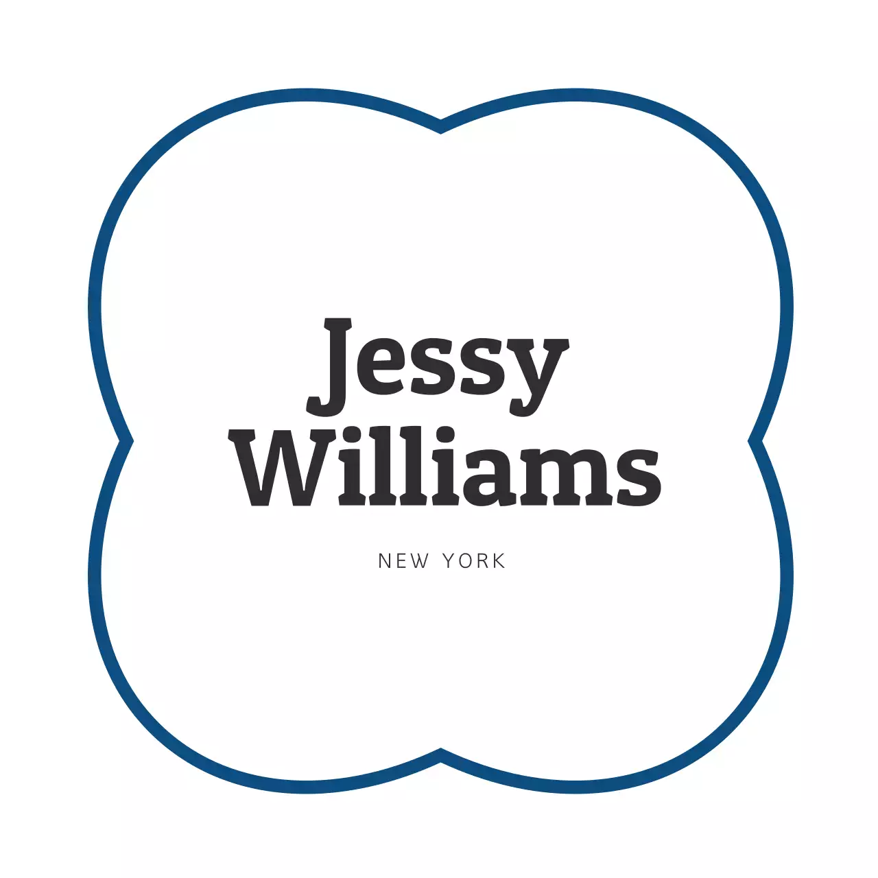 Logotipo de cartão de visita minimalista azul