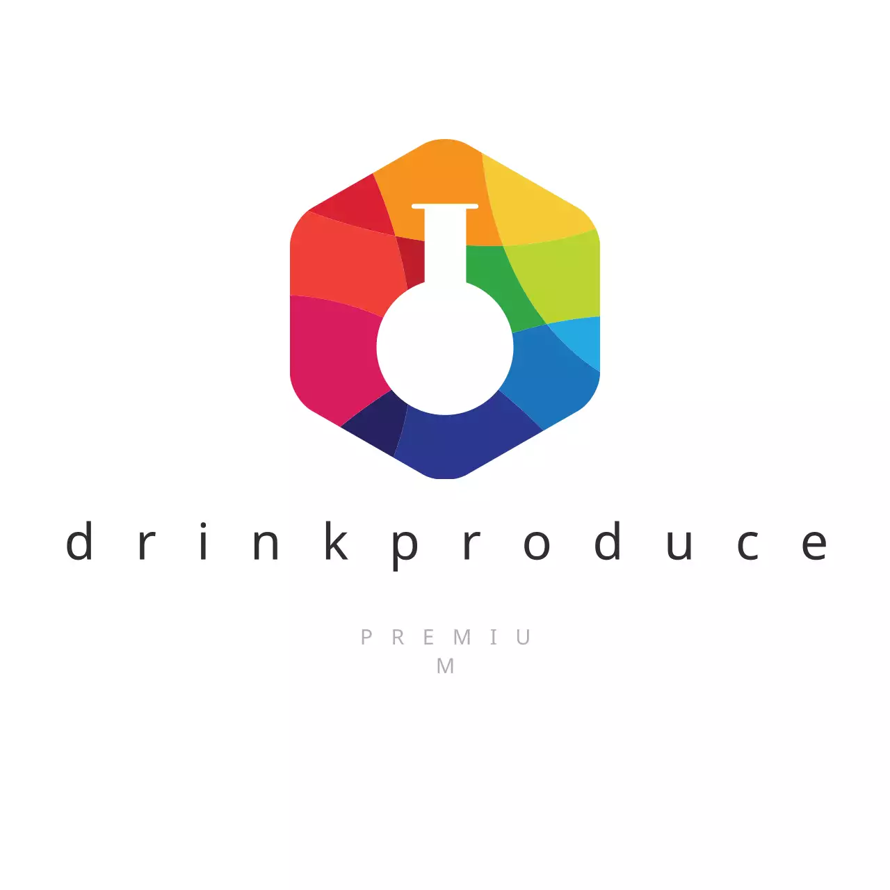 Rainbow Minimal Drink Advertisement Logo