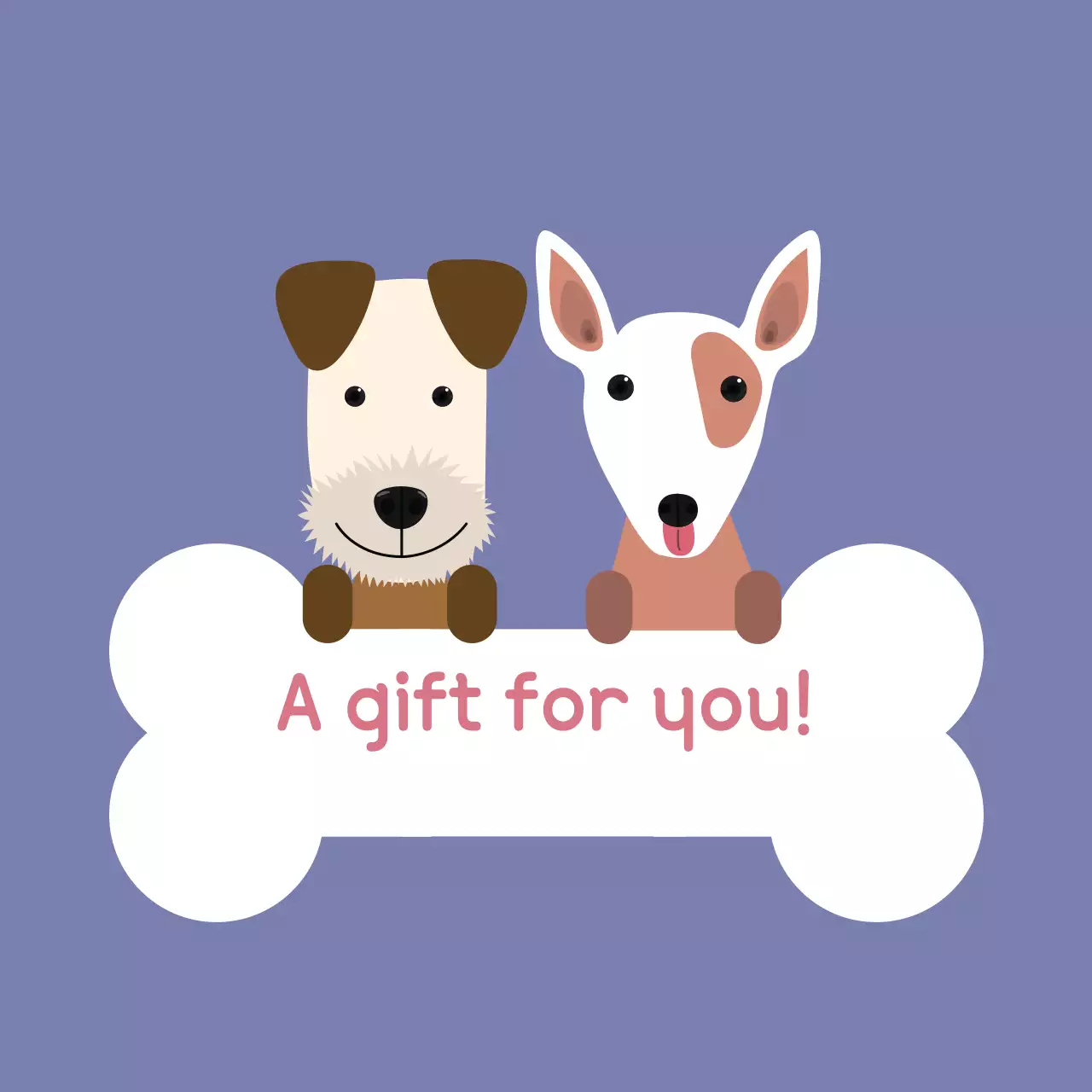 Purple Simple Dog Invitation Banner