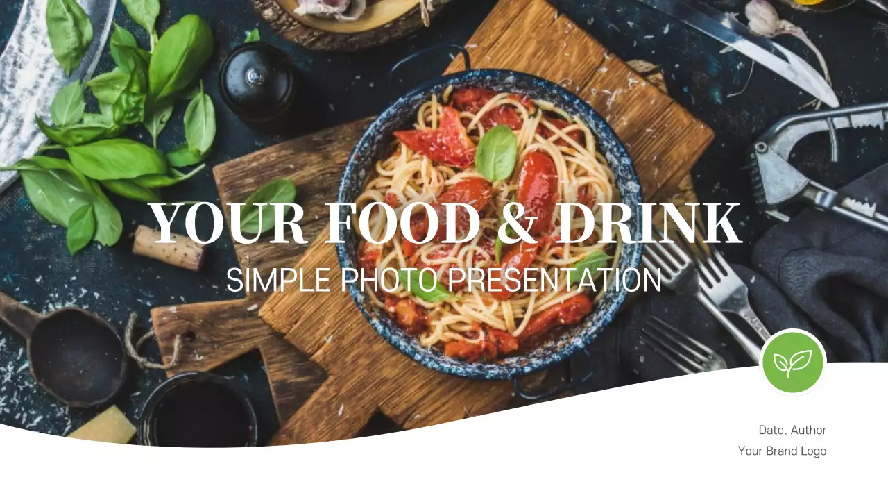 Green Simple Food Presentation