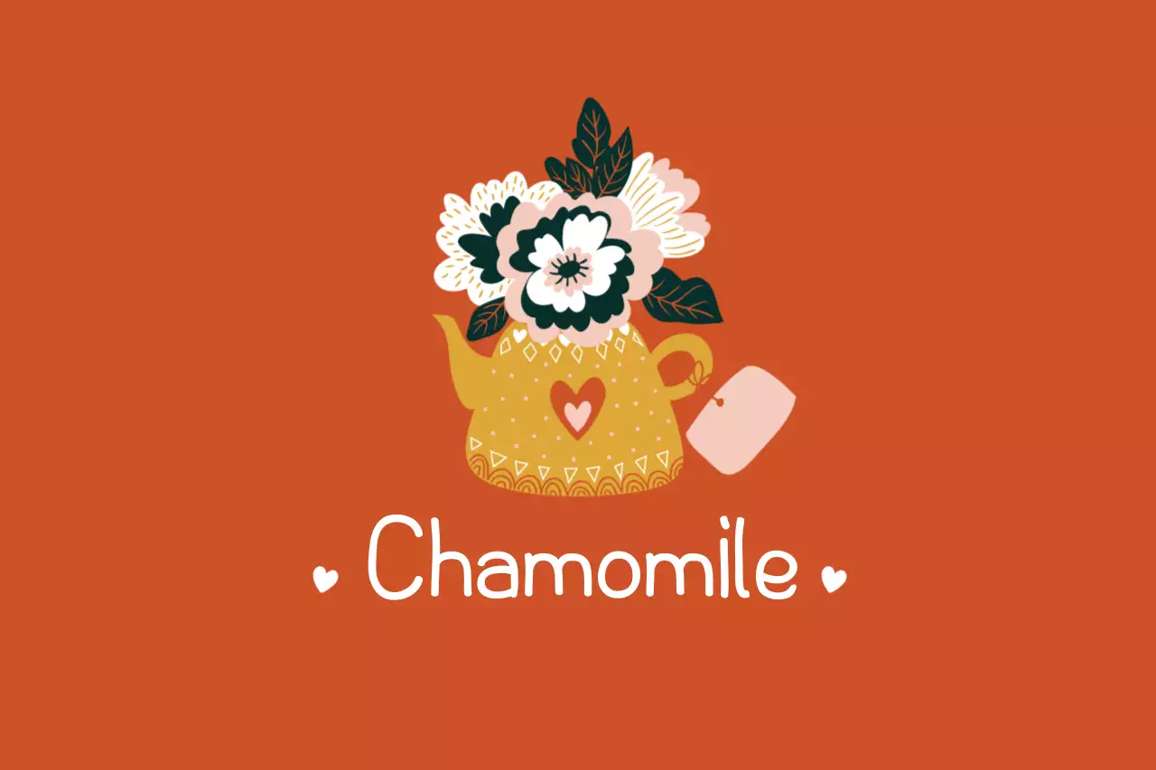 Orange Vintage Tea Menu Banner