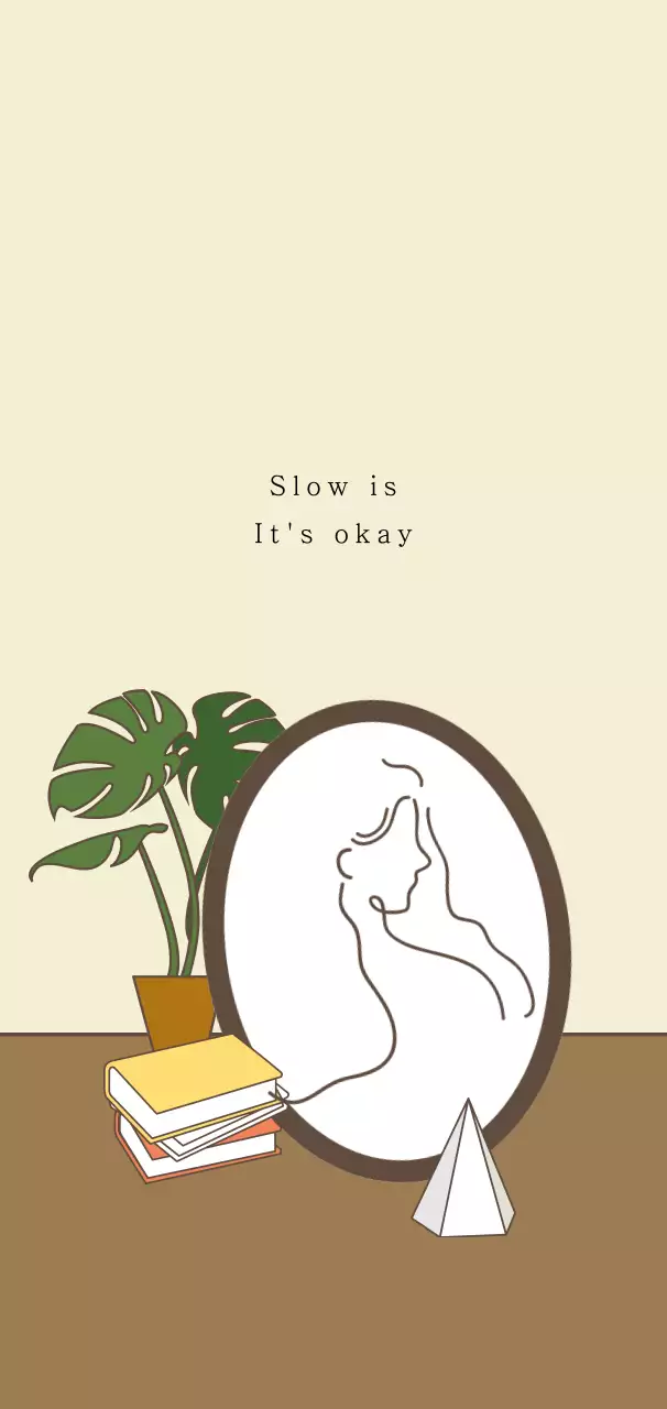 Beige Minimalist Art Poster Wallpaper