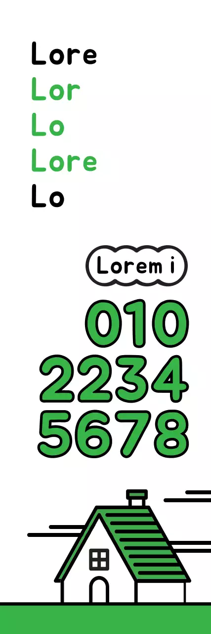 Banner de propaganda de casa minimalista verde