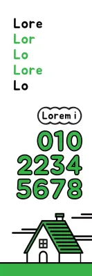 Banner de propaganda de casa minimalista verde