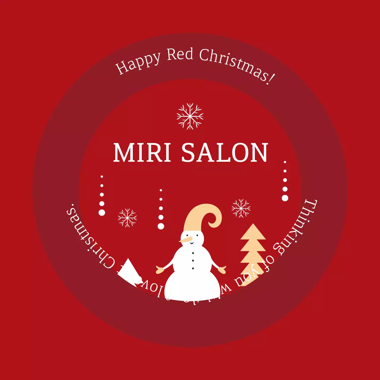 Red Illustrated Christmas Gift Labels