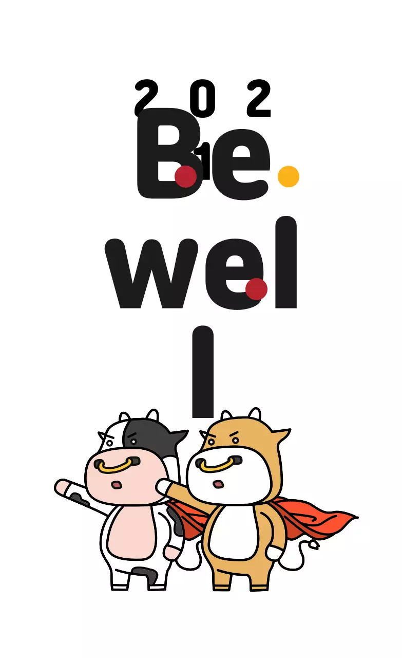 Ilustrasi putih label ucapan selamat Tahun Baru yang lucu