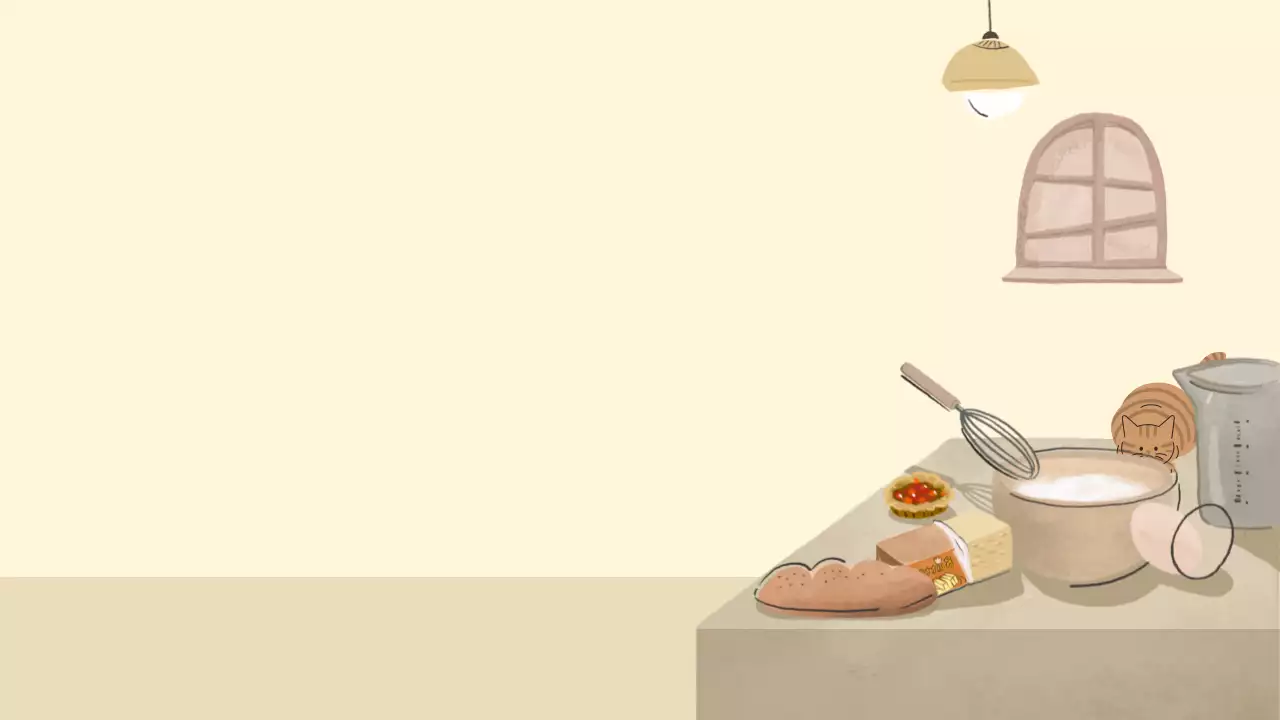 Beige Vintage Baking Recipe Wallpaper