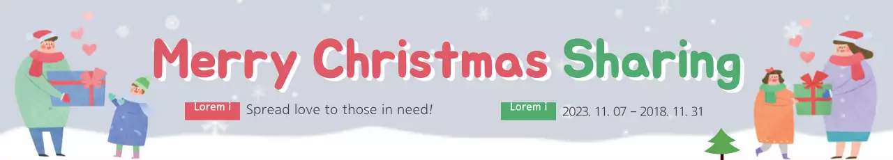 Banner de anúncio de Natal simples vermelho