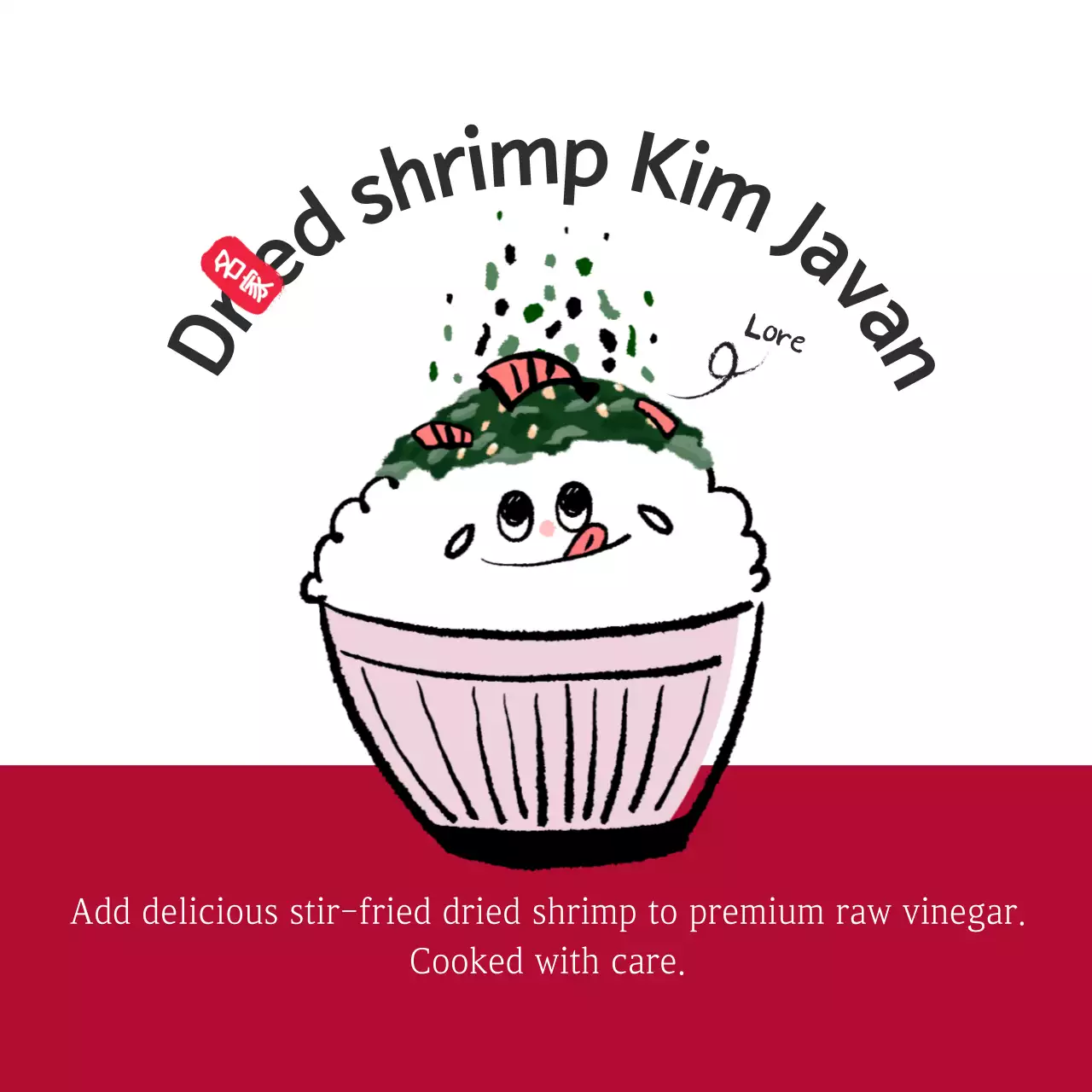 Dried Shrimp Kim Javan Circle Sticker