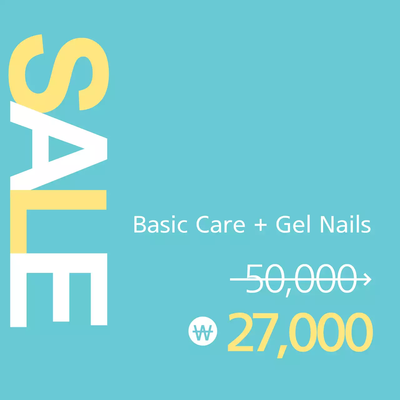 Teal Simple Nails Promotion Banner