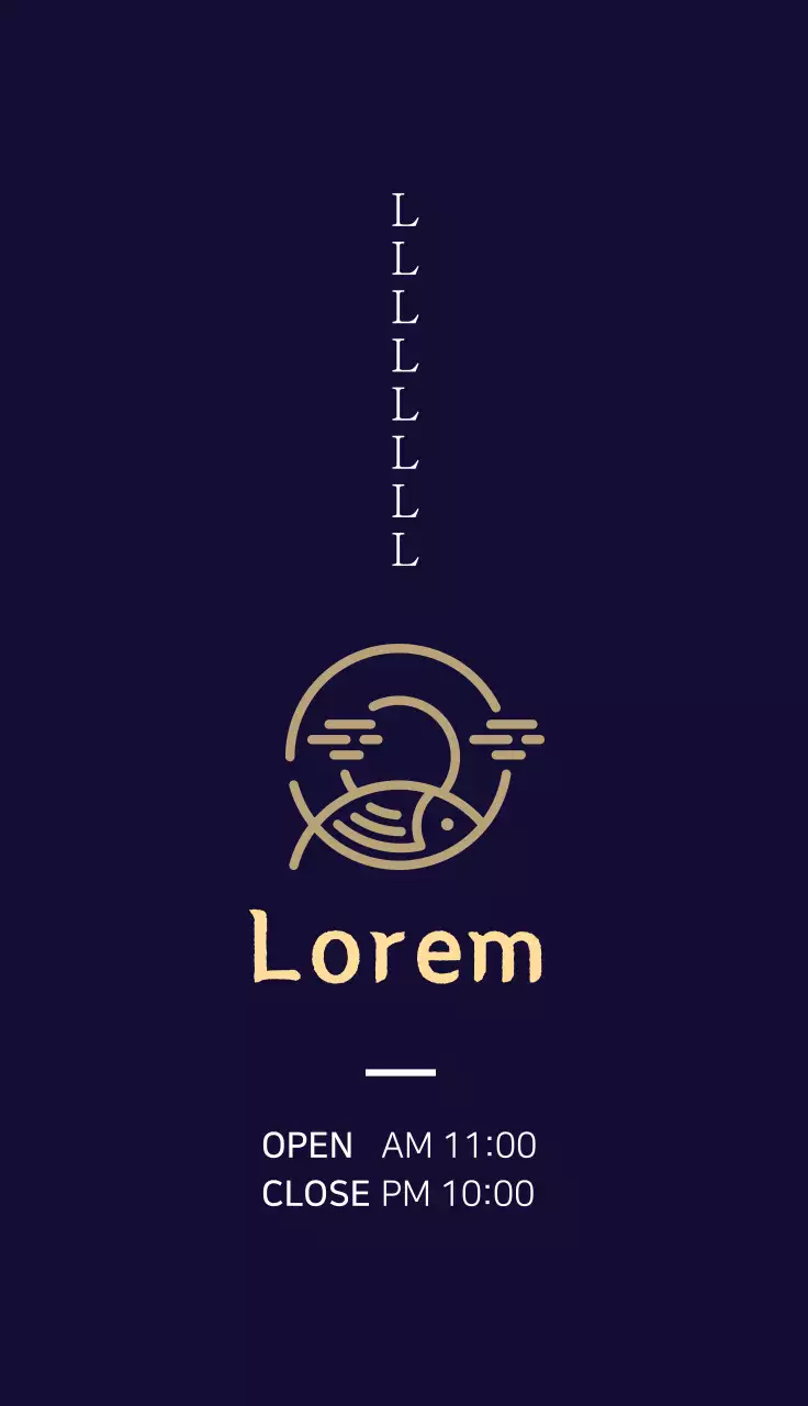 Danh thiếp nhà hàng tối giản màu xanh navy