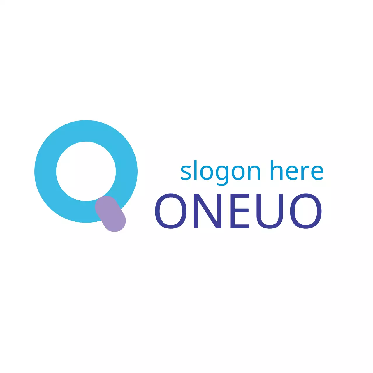 Blue Minimal Business Card Logo